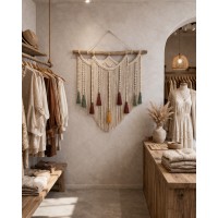 Handgemaakte Boho Macramé Wandhanger - Anatolia