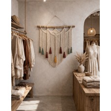 Handgemaakte Boho Macramé Wandhanger - Anatolia