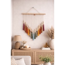 Macramé Wandhanger "Melodi van Kleuren"