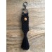 Knotted key ring with wooden bead