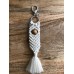 Knotted key ring with wooden bead